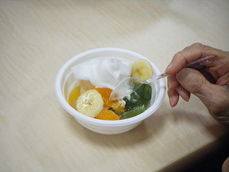 フルーツあんみつを作りました