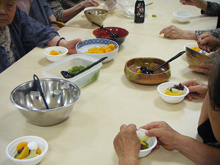 フルーツあんみつを作りました